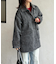 ステンカラーシャギーミドルコート