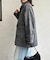 ステンカラーシャギーミドルコート