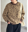 モヘアライク総柄ニットプルオーバー