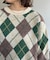 モヘアライクチェックニットプルオーバー