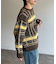 モヘアライクチェックニットプルオーバー