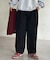 ピグメントツイルワイドタックパンツ