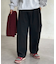 ピグメントツイルワイドタックパンツ