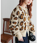 【Discoat】レオパードジャガードニットカーディガン