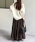 ドットベロアティアードスカート