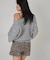 【WHO'S WHO gallery】メッシュボーダーオフショル2wayニット