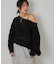 【WHO'S WHO gallery】メッシュボーダーオフショル2wayニット
