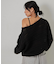 【WHO'S WHO gallery】メッシュボーダーオフショル2wayニット