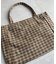 起毛チェックトート