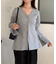 ウエストシェイプGOLDボタンニットカーディガン