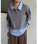 シャツドッキングニットプルオーバー