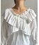 クロスフリルブラウス