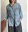 デニムジップシャツ