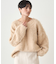 【earthy_】Vネックオーバーニット