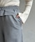 ウエストフリルカーブパンツ
