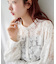 【Kastane】ドットレースボウタイブラウス