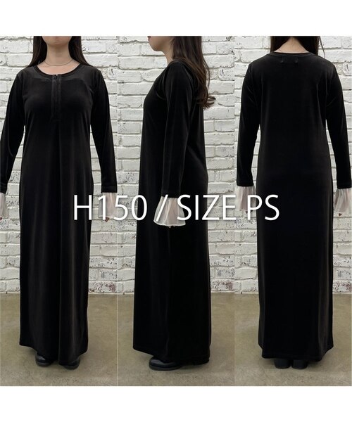 CAPRICIEUX LE'MAGE】フレアスリーブベロアワンピース｜パルグループ