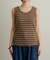【Omekashi】ランダムリブボーダータンクトップ