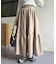 スエードティアードフレアスカート