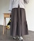 スエードティアードフレアスカート