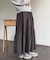 スエードティアードフレアスカート