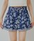 【Chico】フラワープリントデニムショートパンツ