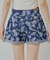 【Chico】フラワープリントデニムショートパンツ