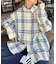 【CIAOPANIC TYPY】バスケット編みメッシュチェックシャツ