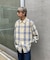 【CIAOPANIC TYPY】バスケット編みメッシュチェックシャツ