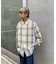 【CIAOPANIC TYPY】バスケット編みメッシュチェックシャツ