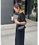 【CIAOPANIC TYPY】クルーネックロング半袖カットワンピース