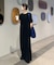 【CIAOPANIC TYPY】クルーネックロング半袖カットワンピース