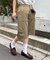 【CIAOPANIC TYPY】【UNISEX】ハーフスタッズカーゴパンツ