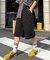 【CIAOPANIC TYPY】【UNISEX】ハーフスタッズカーゴパンツ
