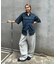 【WHO'S WHO gallery】メッセージプリント半袖シャツ