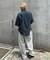【WHO'S WHO gallery】メッセージプリント半袖シャツ
