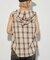 【WHO'S WHO gallery】チェックノースリーブフードシャツ