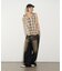 【WHO'S WHO gallery】チェックノースリーブフードシャツ