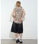 【WHO'S WHO gallery】チェックノースリーブフードシャツ