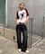 【WHO'S WHO gallery】シャーロットシアーラグラン 5分袖TEE