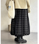 チュールチェックバルーンスカート