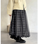 チュールチェックバルーンスカート