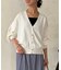 ニュアンスボタン長袖ニットカーディガン