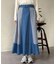 デニム切替フレアスカート