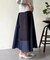 デニム切替フレアスカート