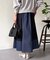 デニム切替フレアスカート