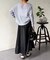 デニム切替フレアスカート