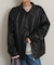 【Omekashi】フェイクレザーブルゾン