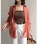 ラメワッシャー袖シャーリングシアーシャツ