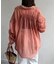 ラメワッシャー袖シャーリングシアーシャツ